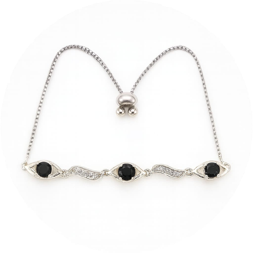 MIDNIGHT WAVES SILVER BRACELET